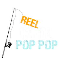 Poppop Gift From Granddaughter Grandson Reel Cool Pop Pop Cute Gift V-Neck T-Shirt