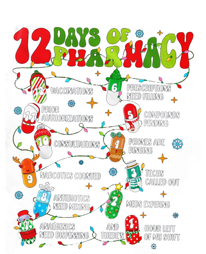 Retro 12 Days Of Pharmacy Crew Christmas Pharmacists Tech Great Gift Tote Bag