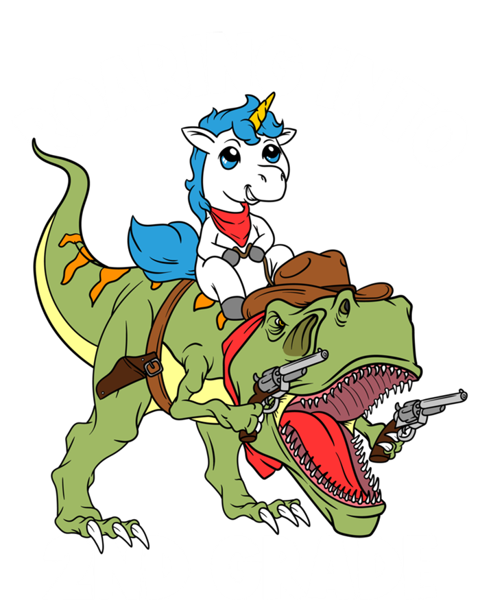 Roaring Into 2nd Grade Unicorn Riding Dinosaur Great Gift Full-Length Apron With Pockets