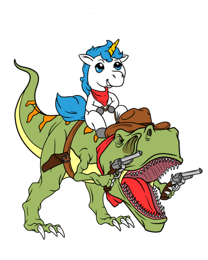 Roaring Into 3rd Grade Unicorn Riding Dinosaur Gift Women's T-Shirt