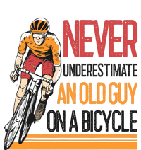 Never Underestimate An Old Guy On A Bicycle Funny Cycling Garment-Dyed Sweatshirt