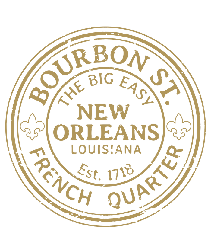 Bourbon Street New Orleans French Quarter Distressed Tall Hoodie