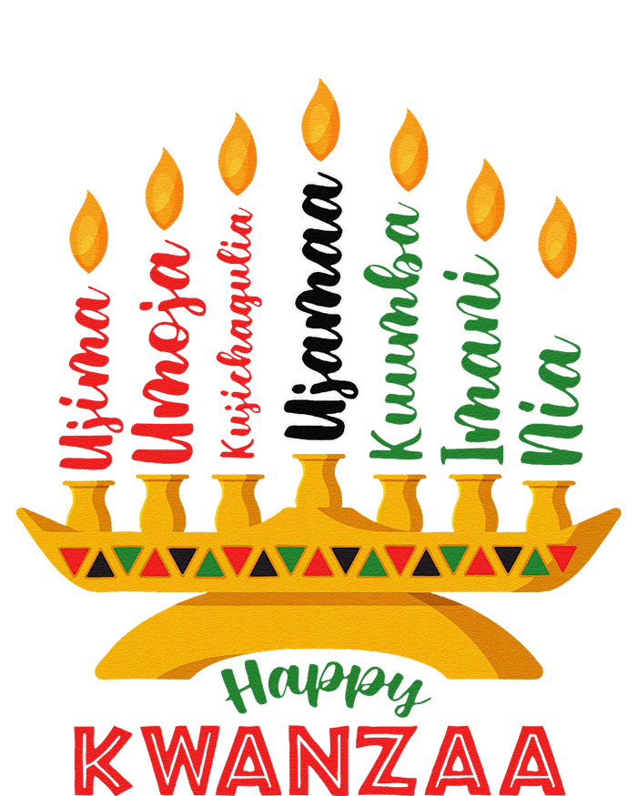 Funny Happy Kwanzaa Kinara Seven Candles Principles Of Kwanzaa T-Shirt