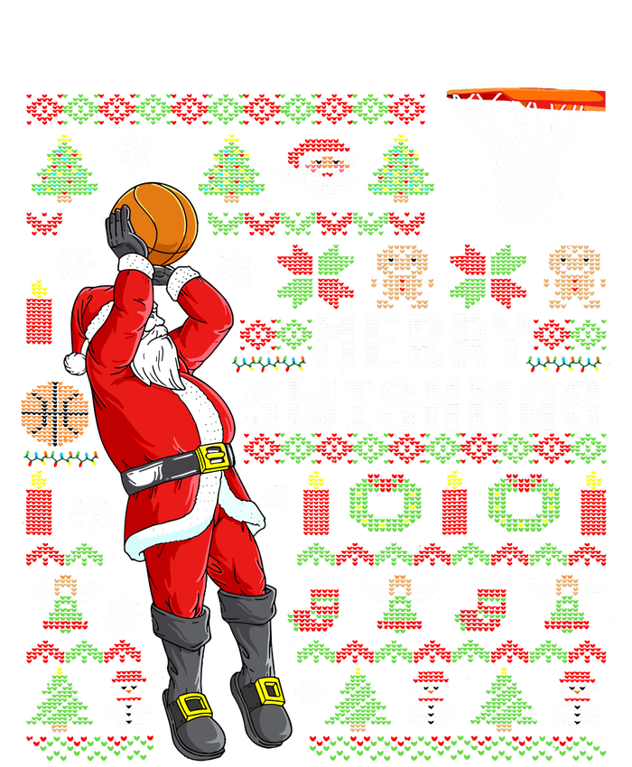 Merry Swishmas Ugly Christmas Basketball Christmas Sweatshirt