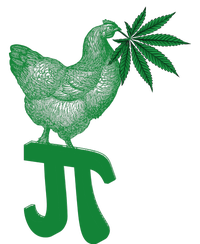 Chicken Pot Pie Pi Day Weed Pun Math Numbers March 3.14 Ladies Long Sleeve Shirt