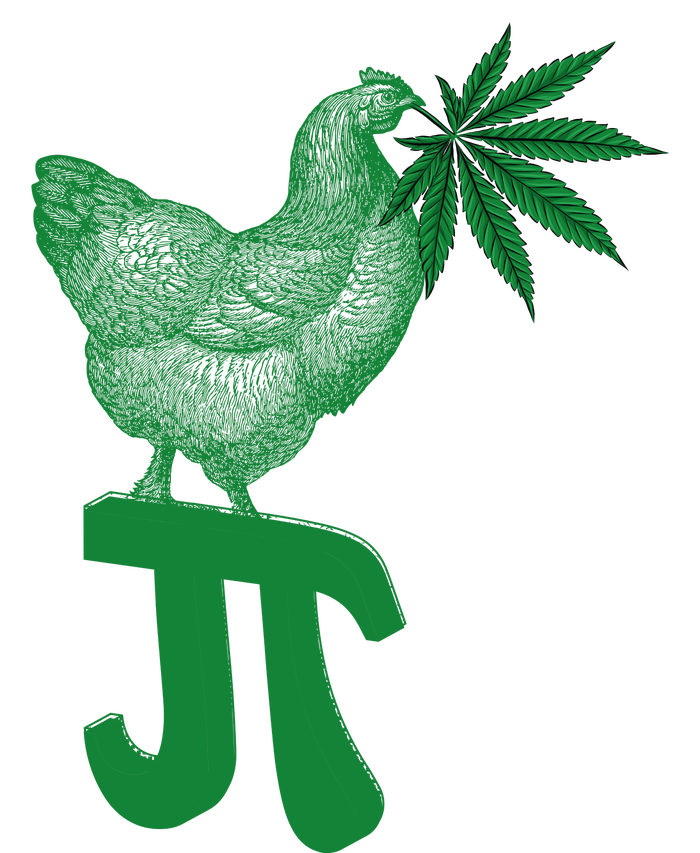 Chicken Pot Pie Pi Day Weed Pun Math Numbers March 3.14 Ladies Long Sleeve Shirt