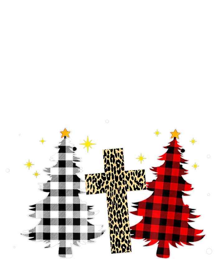 Christmas Begins With Christ Jesus Cross Christian Sweater Great Gift T-Shirt