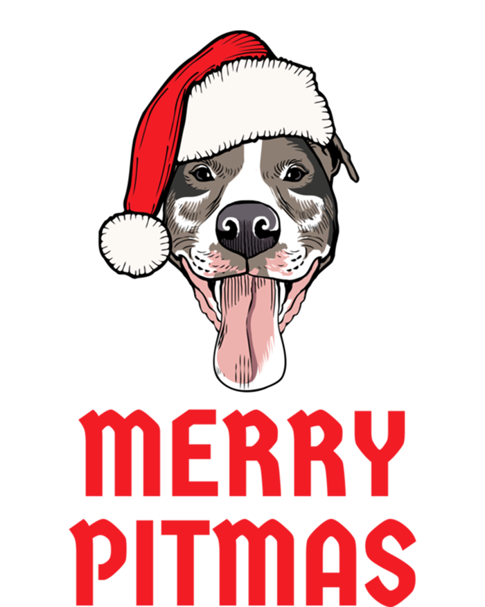 Christmas Pitbull Merry Pitmas Funny Pitbull Christmas Gift Tank Top