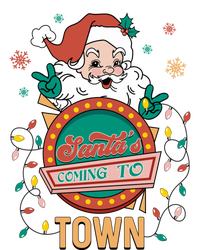 Christmas Santa Is Coming To Town Retro Christmas Pajamas Cute Gift T-Shirt