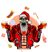 Christmas Skeleton Ing Beer Santa Claus Skeleton Gift Tie-Dye T-Shirt