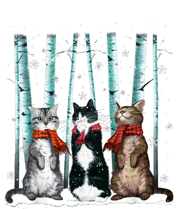 Three Cats Play Snow Winter Funny Cat Lover Merry Christmas Sweatshirt