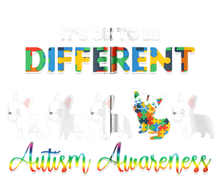 Ok Be Different Dog Puppy Puzzle Autism Awareness Autistic Zip Hoodie Zip Tote Bag