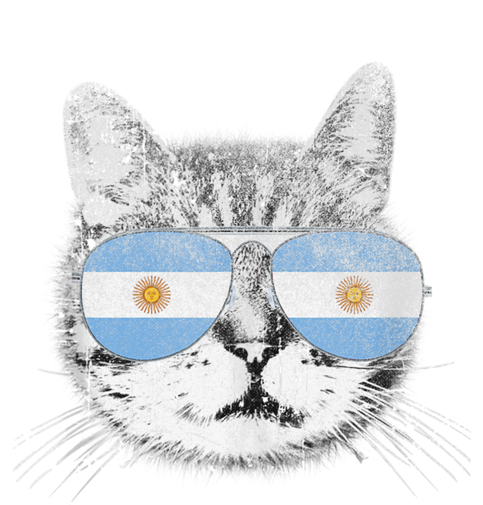 Cat Argentina Flag Country Retro Funny Gift Ank Op T-Shirt