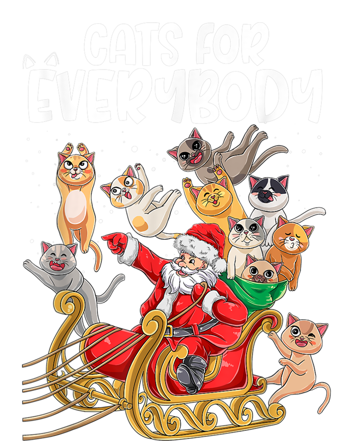 Cats For Everybody Santa Cute Kitty Funny Christmas Cat T-Shirt