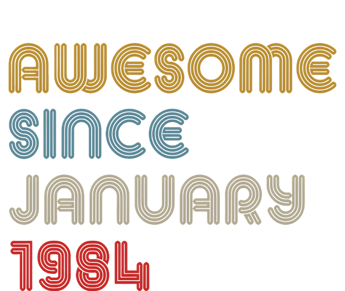 Awesome Since January 1984 40th Birthday Tall Long Sleeve T-Shirt