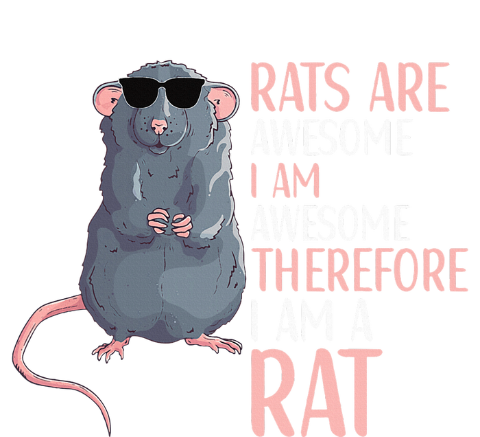 Rats Are Awesome Funny Rat Lover  High Crown Mesh Back Trucker Hat