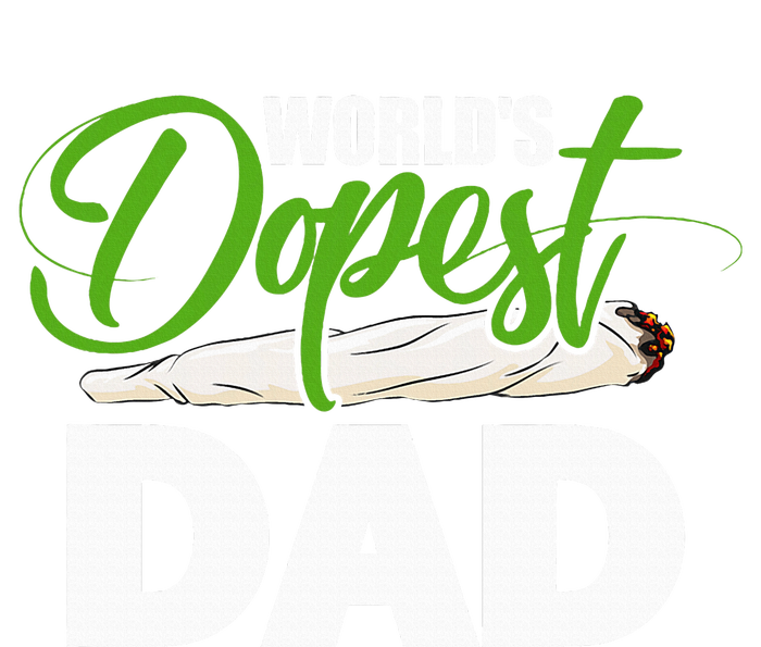 World's Dopest Dad Cannabis Marijuana Weed Funny Fathers Day Short Acrylic Beanie