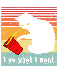 Do What I Want Vintage Black Cat Red Cup Funny My Cat Women's T-Shirt