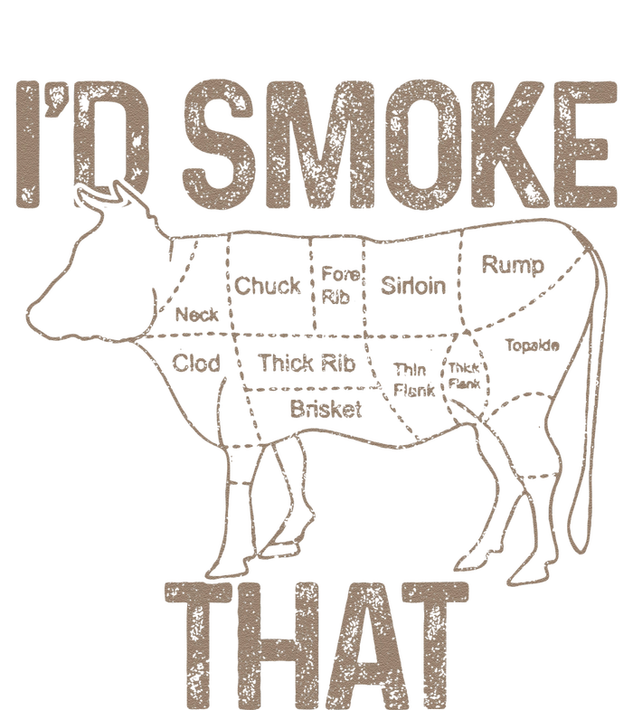 Chef Butcher Cook Bbq ID Smoke That Cow Beef Funny Gift Poster