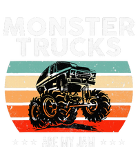 Vintage Monster Truck Are My Jam Retro Sunset Cool Engines Women's T-Shirt