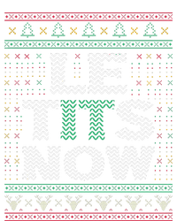 Le Tits Now Christmas Let It Snow Ugly Sweater Funny Party Canvas