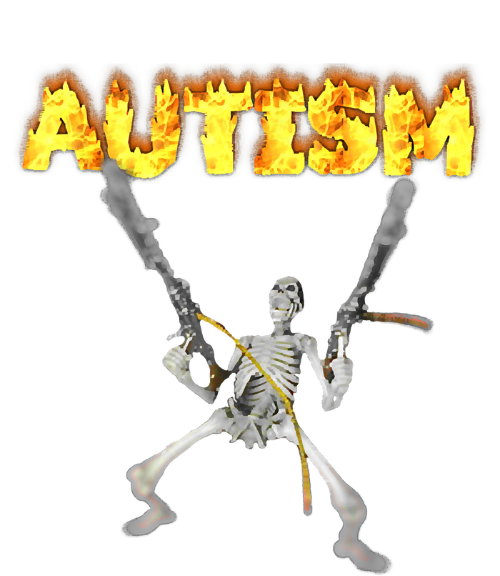 Autism Skeleton Meme Funny Kids Long Sleeve Shirt