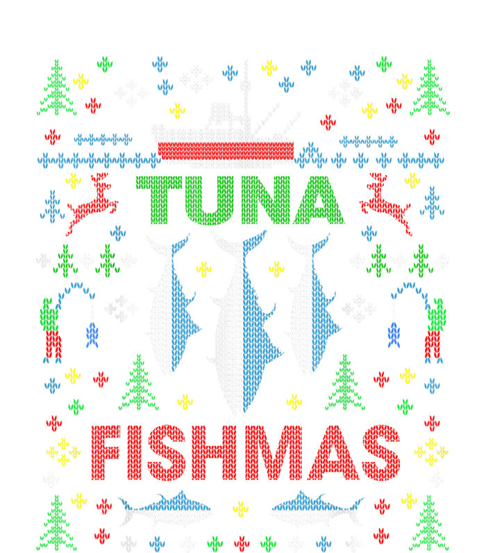 Funny Fish Tuna Fishmas Ugly Christmas Sweater Party Fisherman 7-Panel Snapback Hat