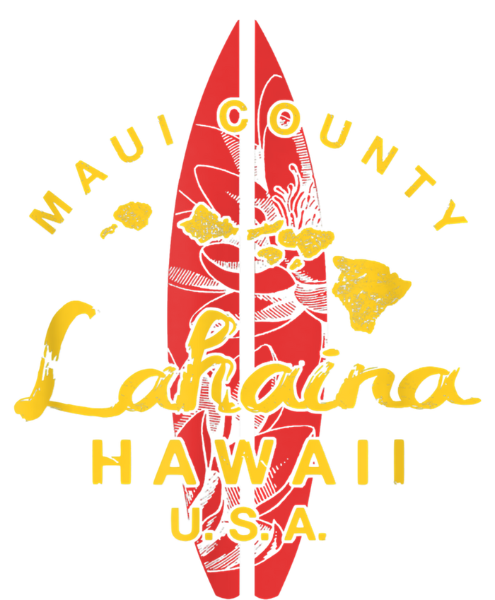 Hawaii Lahaina Maui Vintage Hawaiian Islands Surf T-Shirt