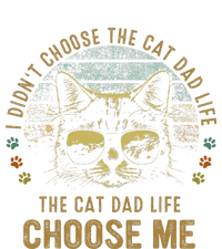 I Didn't Choose The Cat Dad Life The Cat Dad Life Choose Me Women's Racerback Cropped Tank