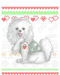 Pomeranian Dog Santa Claus Ugly Christmas Pattern Long Sleeve Women's T-Shirt