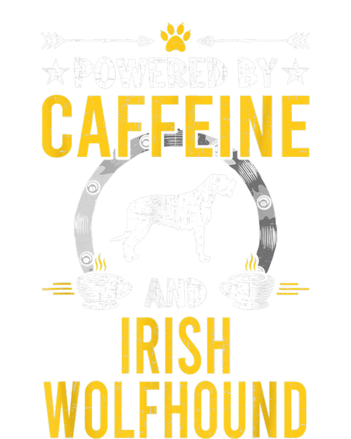 Powered By Caffeine And Irish Wolfhound Dog Lovers Pom Pom 12in Knit Beanie