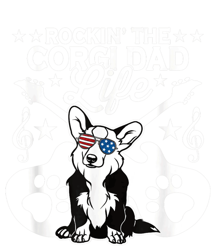 Rockin The Corgi Dad Life Dog Lover Guitar Musician Legacy Cool Fit Booney Bucket Hat