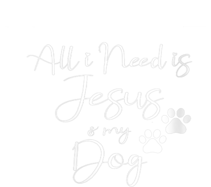 S All I Need Is Jesus And My Dog Christian Faith Doggie Lover V Neck Womens CVC Long Sleeve Shirt