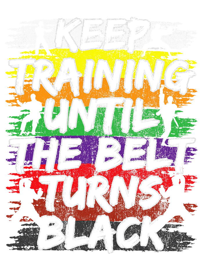 Keep Training Until The Belt Turns Black Karate Gift Women’s Perfect Tri Rocker Tank