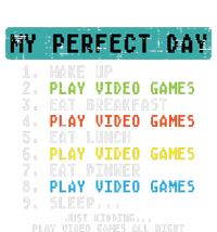 My Perfect Day Play Video Games Funny Gamer Women's V-Neck T-Shirt