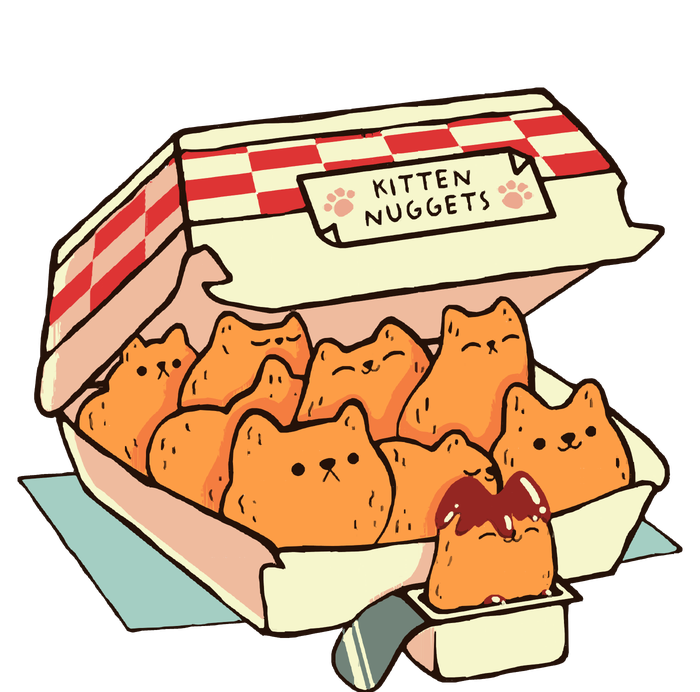 Kitten Nuggets Fast Food Cat By Tobe Fonseca T-Shirt