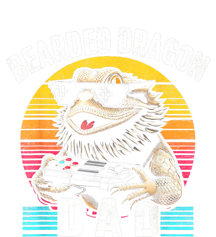 Bearded Dragon Dad Vintage Video Game Lizard Reptile Lover Kids Tie-Dye T-Shirt