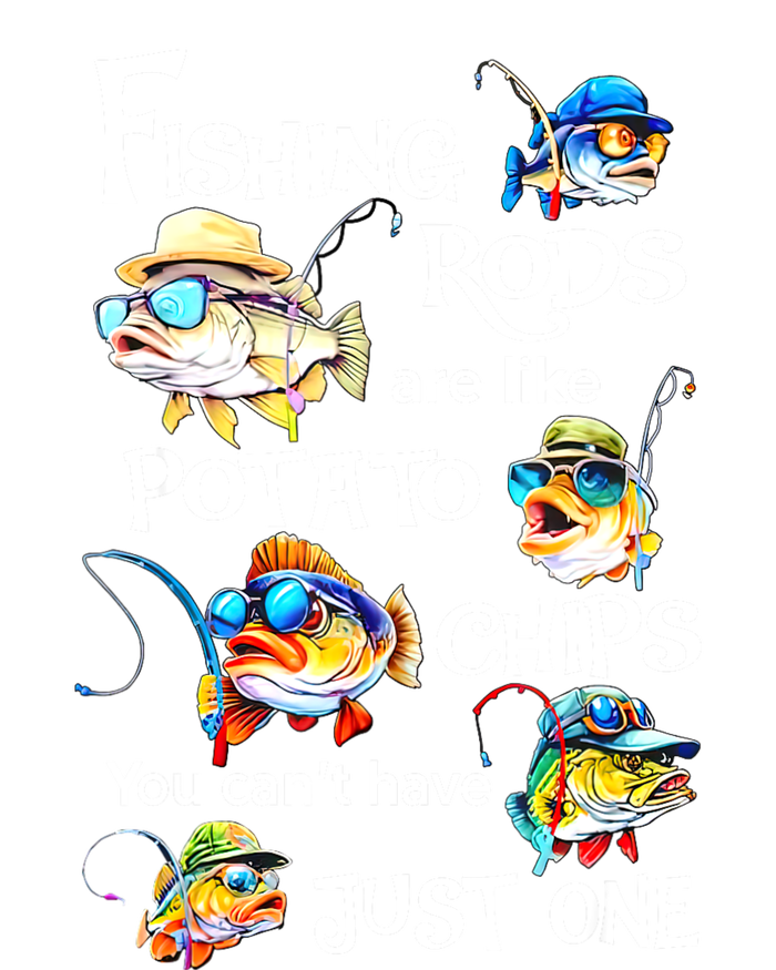 Fishing Rods Are Like Potato Chips You CanT Have Just One Snapback Five-Panel Rope Hat