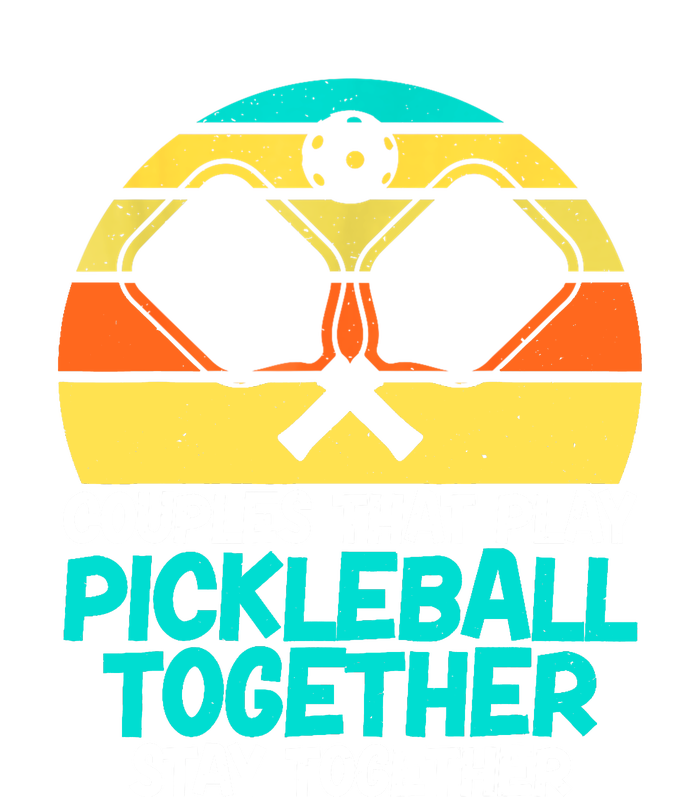 Vintage Couples That Play Pickleball Together Stay Together Gift Premium Hoodie