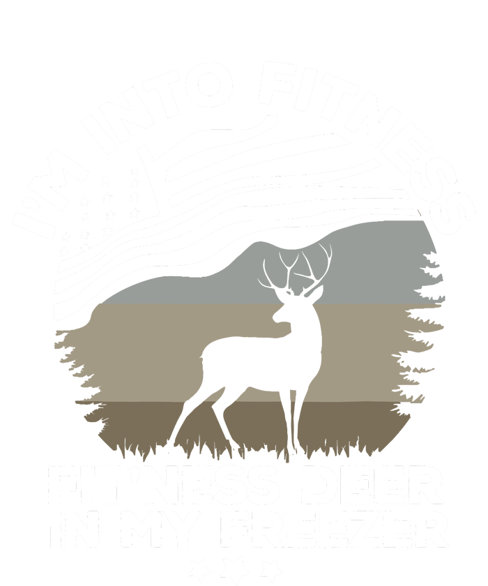 IM Into Fitness FitNess Deer In My Freezer Deer Flag T-Shirt