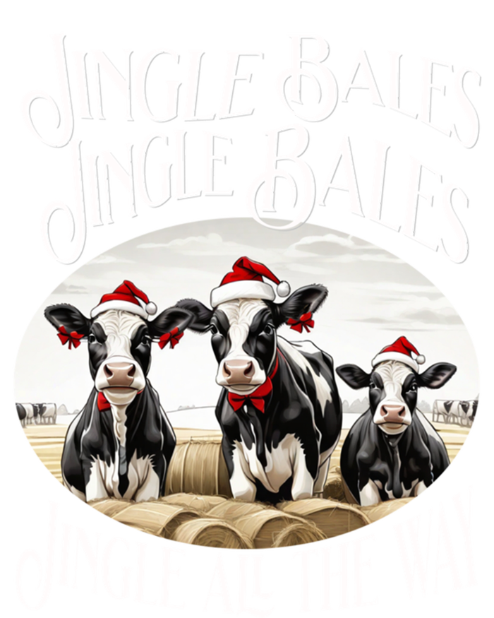 Jingle Bales Jingle Bales Jingle All The Way Christmas Cow Great Gift Women's Tri-Blend 3/4-Sleeve Raglan Shirt