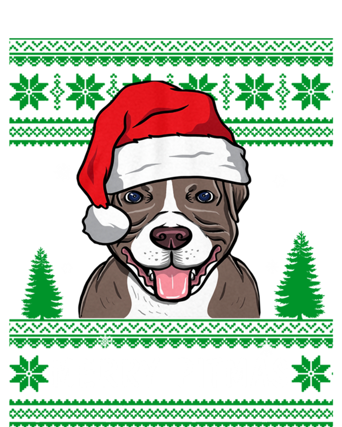 Love My Pitbull Merry Pitmas Pittie Mom Dad Funny Christmas Gift Tall T-Shirt