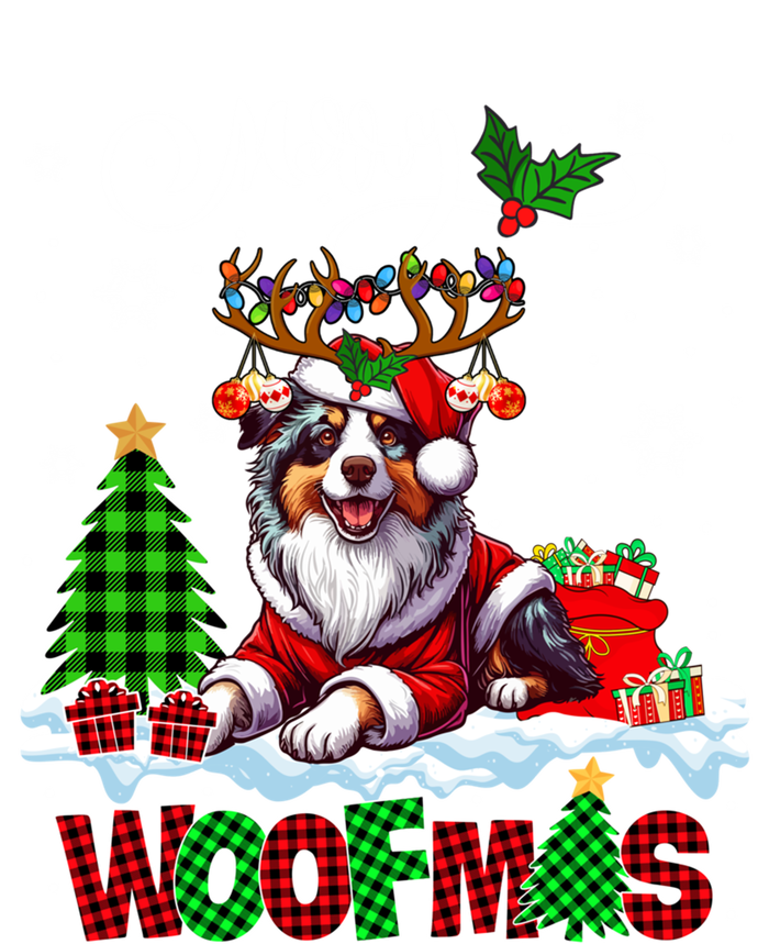 Merry Christmas Woof Australian Shepherd Cosplay Santa Cute Gift Kids Hoodie