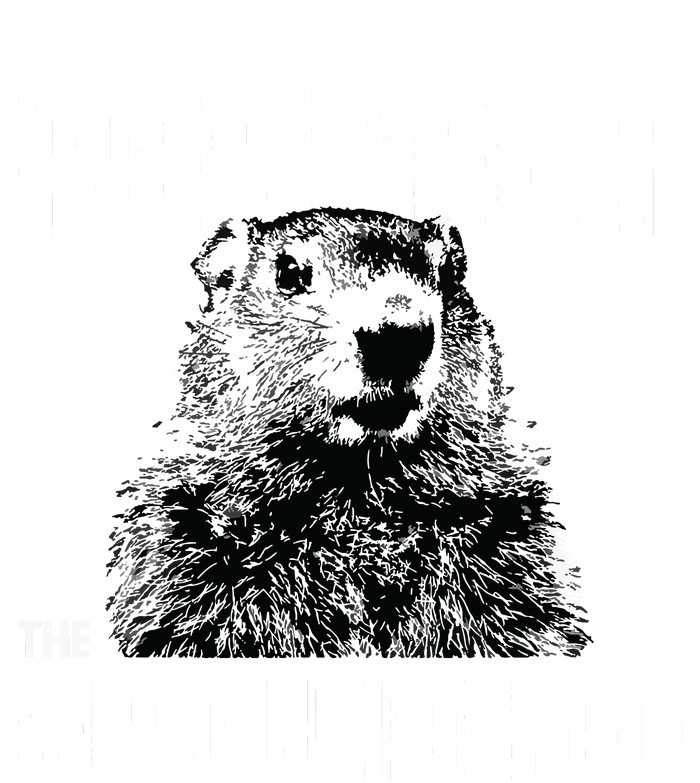 Respect The Groundhog Funny Woodchuck Canvas