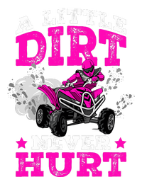 A Little Dirt Never Hurt 4 Wheeler Atv Quad Girl Women's Perfect Tri Rocker Tank