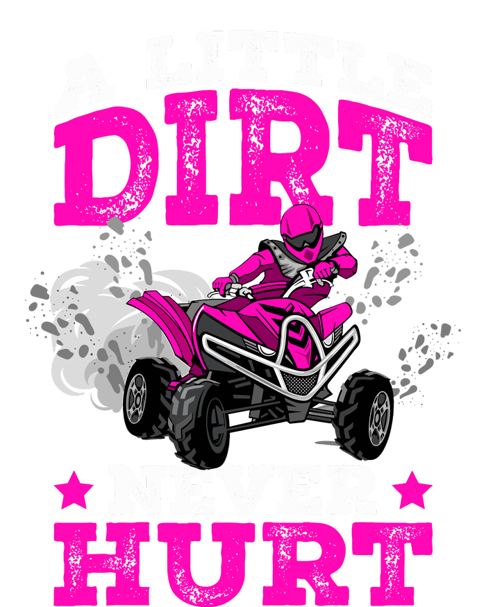 A Little Dirt Never Hurt 4 Wheeler Atv Quad Girl Women's Perfect Tri Rocker Tank