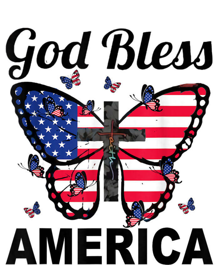 God Bless America Butterfly 4th Of July Jesus Christian PosiCharge Competitor Tank