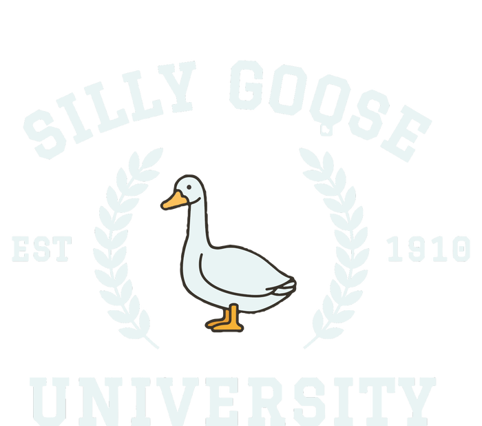 Funny Silly Goose University Funny Gift For Guys 7-Panel Snapback Hat