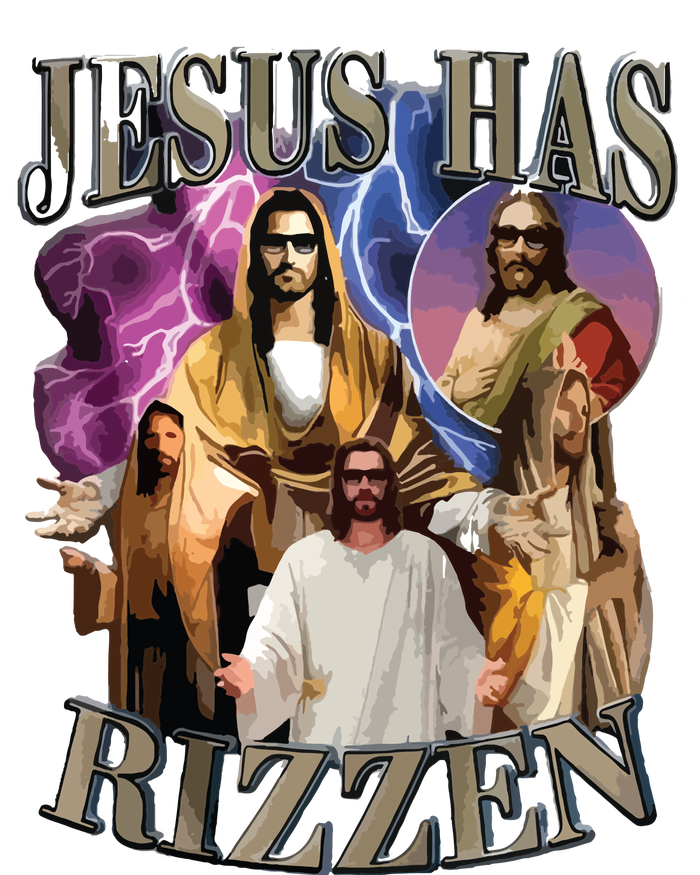 Jesus Has Rizzen He Is Rizzen Jesus Rizz Kids Long Sleeve Shirt