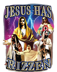 Jesus Has Rizzen He Is Rizzen Jesus Rizz 7-Panel Snapback Hat